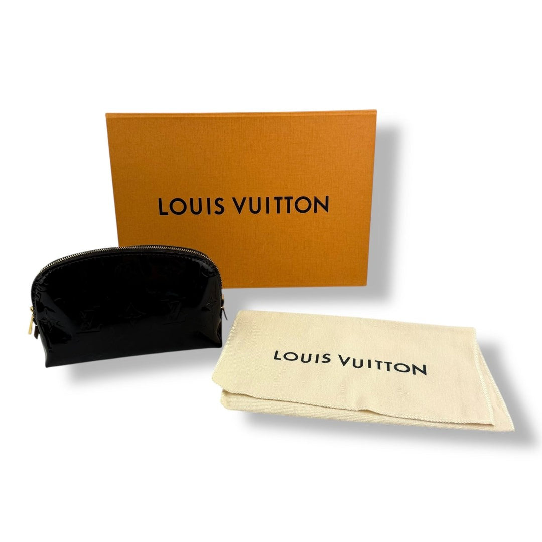 Louis Vuitton Vernis Leather Amarante Monogram Travel Cosmetic Pouch - Lux Central
