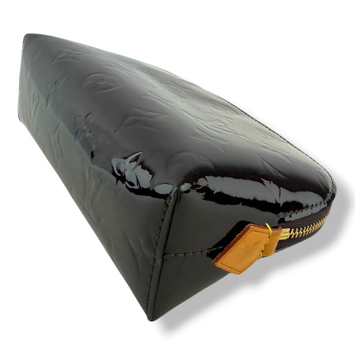 Louis Vuitton Vernis Patent Leather Amarante Monogram Travel Cosmetic Pouch - Lux Central
