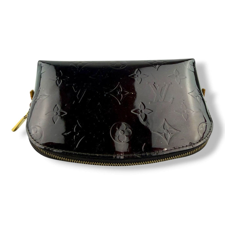 Louis Vuitton Vernis Patent Leather Amarante Monogram Travel Cosmetic Pouch - Lux Central