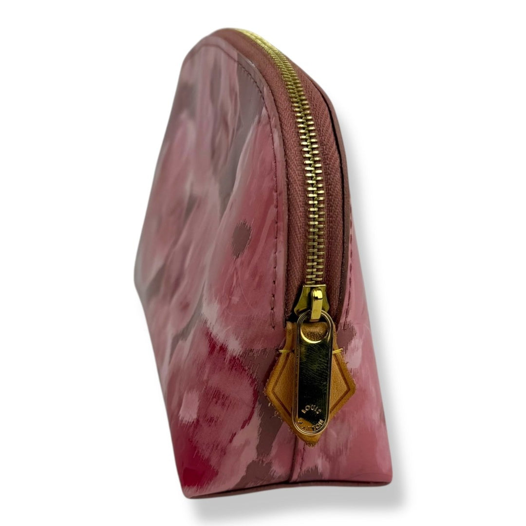 Louis Vuitton Vernis Pink Rose Travel Cosmetic Pouch - Lux Central