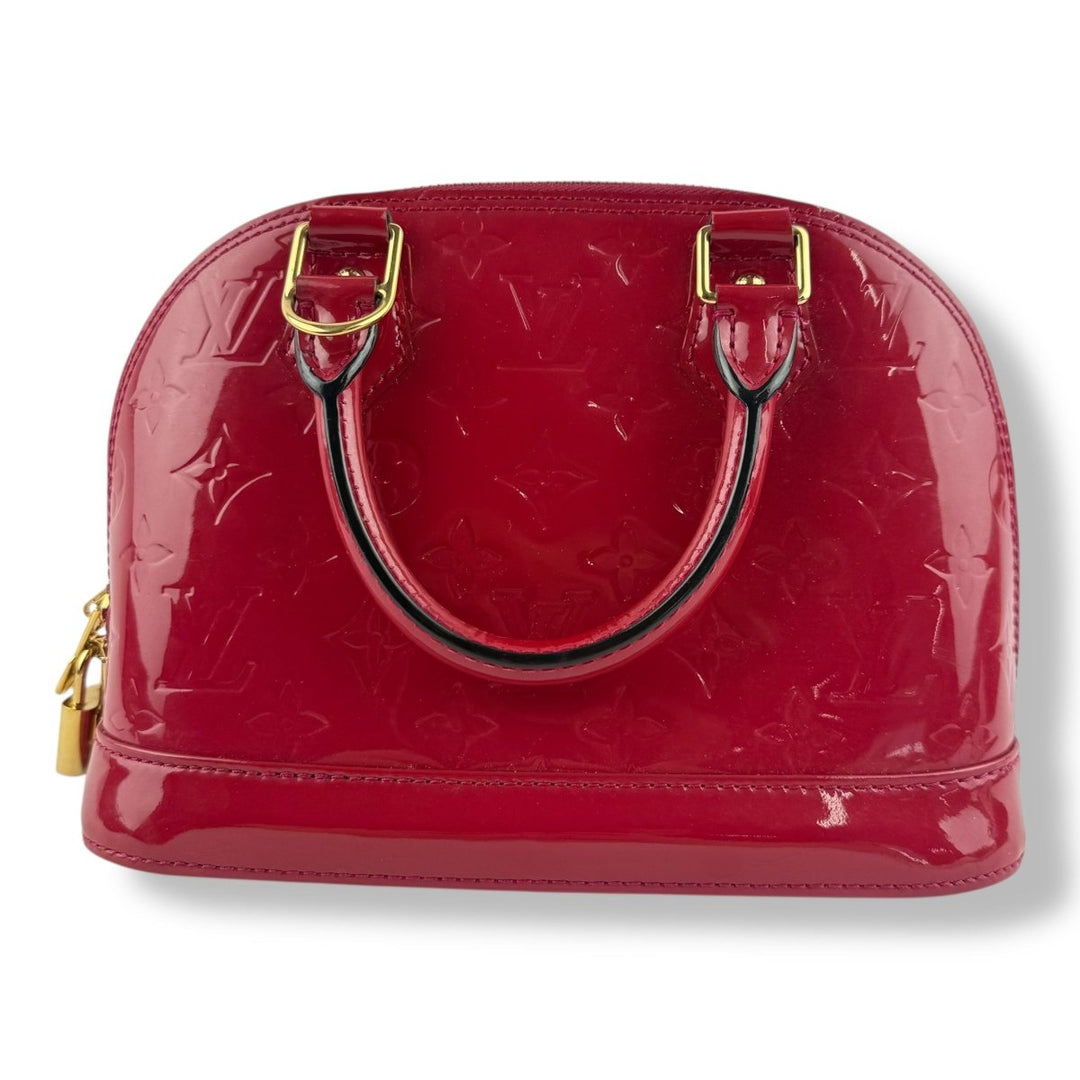 Louis Vuitton Vernis Red Monogram Alma BB Handbag - Lux Central