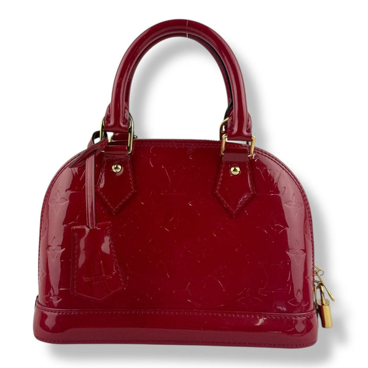 Louis Vuitton Vernis Red Monogram Alma BB Handbag - Lux Central