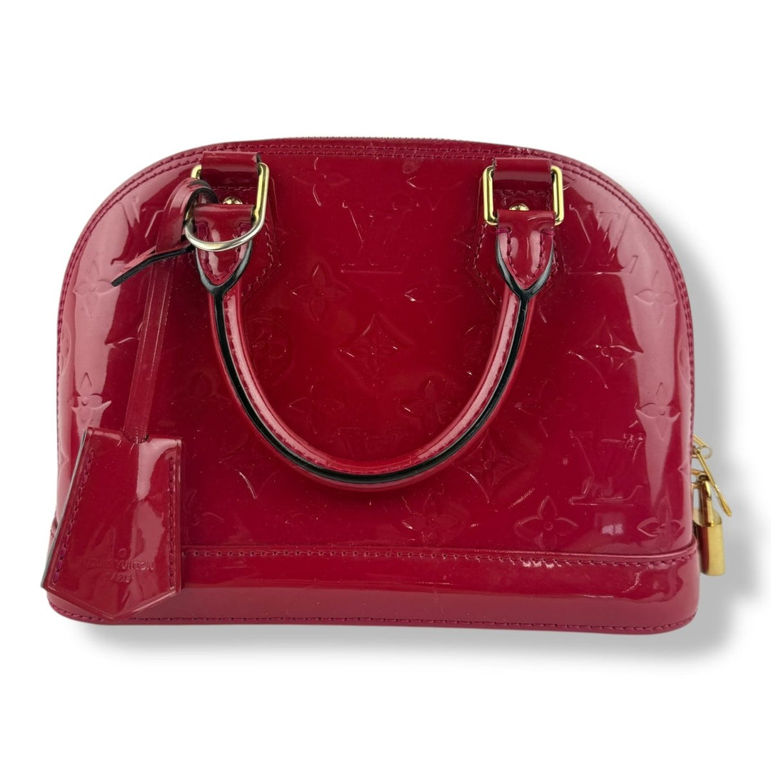 Louis Vuitton Vernis Red Monogram Alma BB Handbag - Lux Central