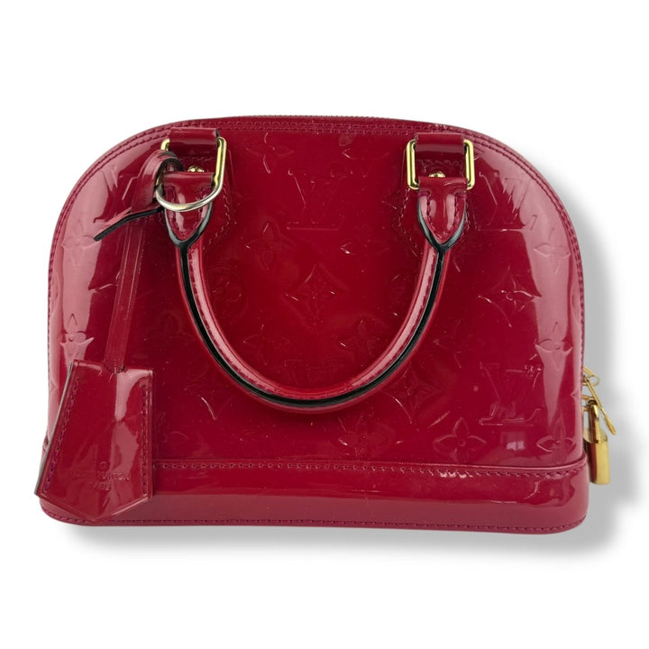 Louis Vuitton Vernis Red Monogram Alma BB Handbag - Lux Central