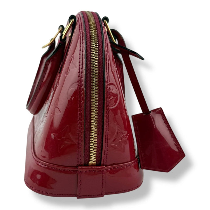 Louis Vuitton Vernis Red Monogram Alma BB Handbag - Lux Central