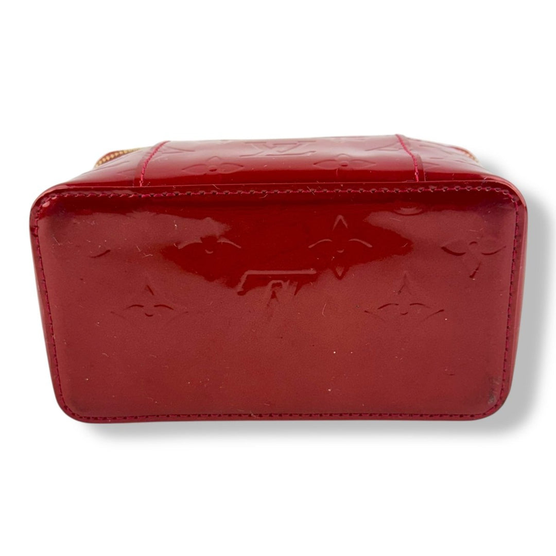 Louis Vuitton Vernis Red Patent Leather Monogram Vanity Pouch - Lux Central