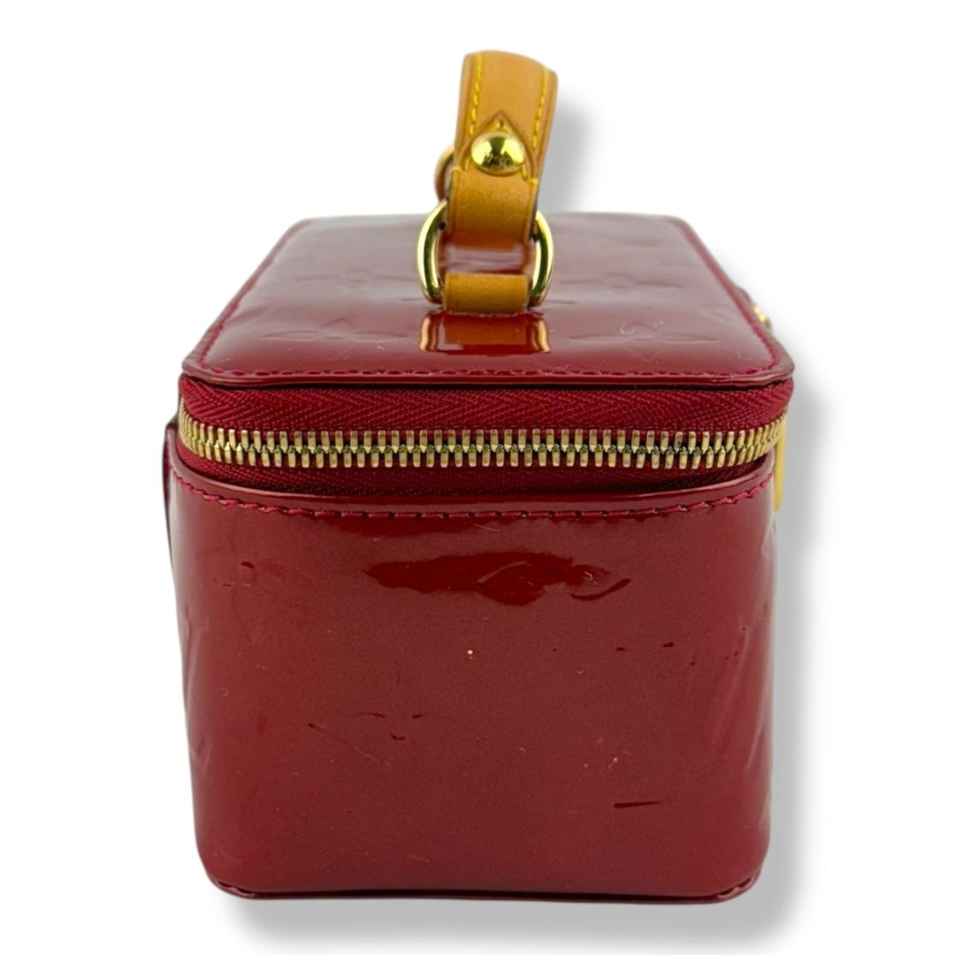 Louis Vuitton Vernis Red Patent Leather Monogram Vanity Pouch - Lux Central