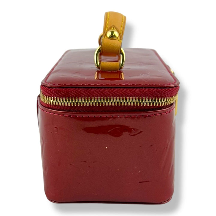 Louis Vuitton Vernis Red Patent Leather Monogram Vanity Pouch - Lux Central