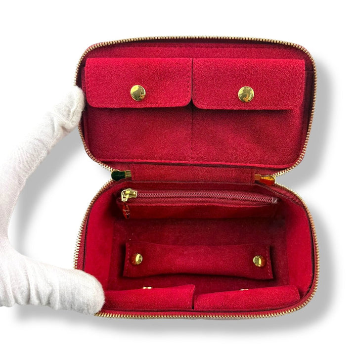 Louis Vuitton Vernis Red Patent Leather Monogram Vanity Pouch - Lux Central