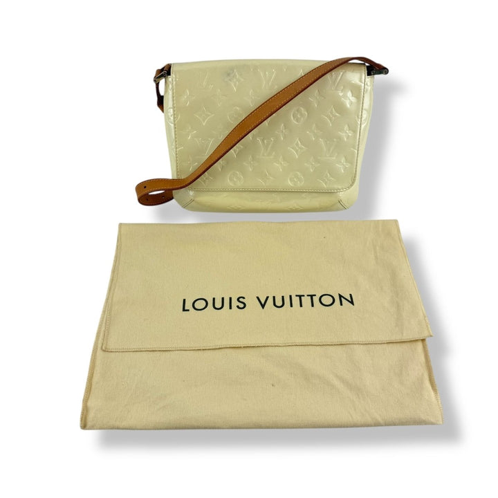 Louis Vuitton Vernis White Thompson Street Handbag - Lux Central