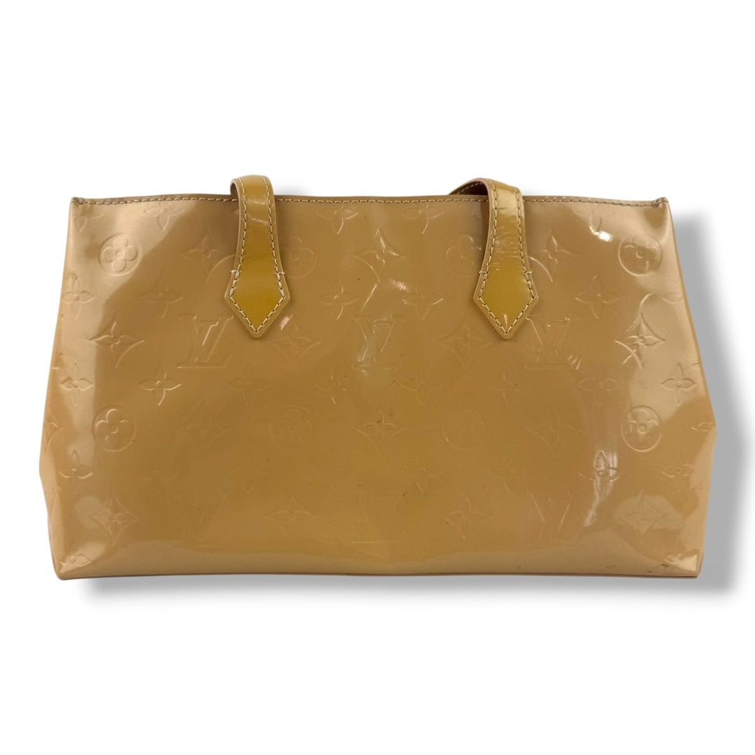Louis Vuitton Vernis Wilshire PM Tote Bag Handbag Beige - Lux Central