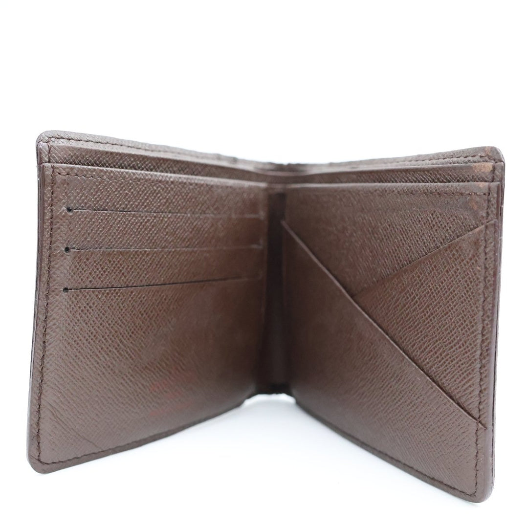 Louis Vuitton Vintage Bifold Brown Damier Wallet - Lux Central