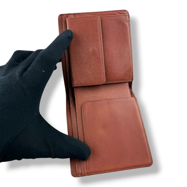 Louis Vuitton Vintage Bifold Brown Monogram Wallet - Lux Central