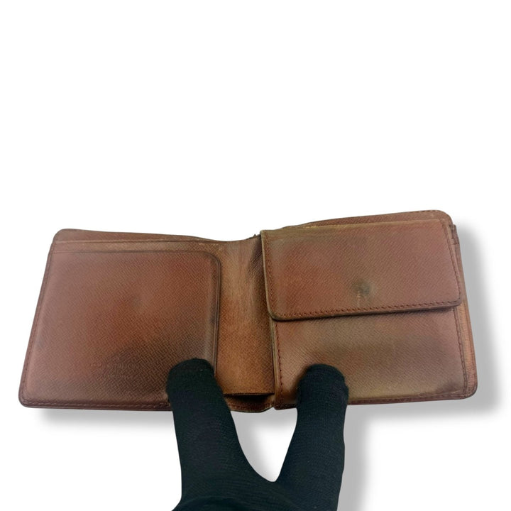 Louis Vuitton Vintage Bifold Brown Monogram Wallet - Lux Central
