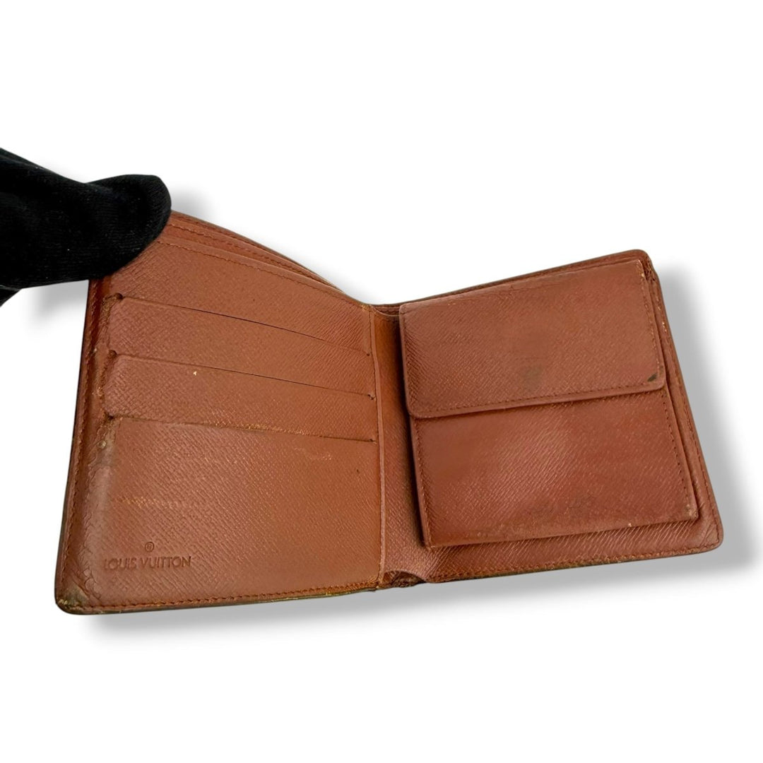 Louis Vuitton Vintage Bifold Brown Monogram Wallet - Lux Central