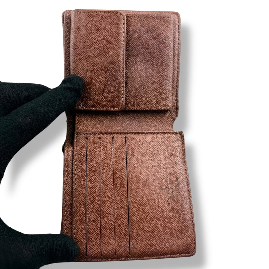 Louis Vuitton Vintage Bifold Brown Monogram Wallet - Lux Central