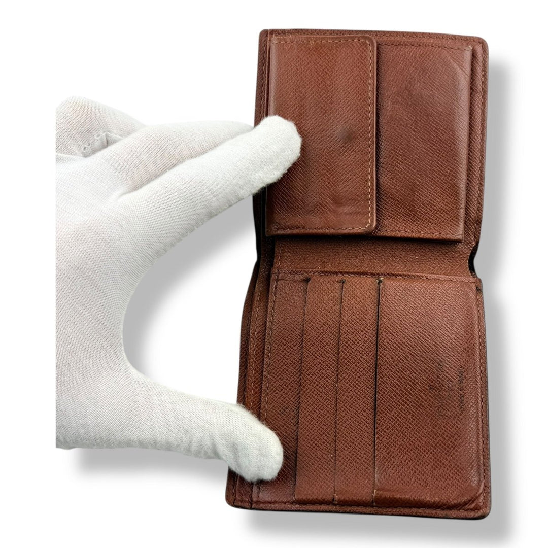 Louis Vuitton Vintage Bifold Brown Monogram Wallet - Lux Central
