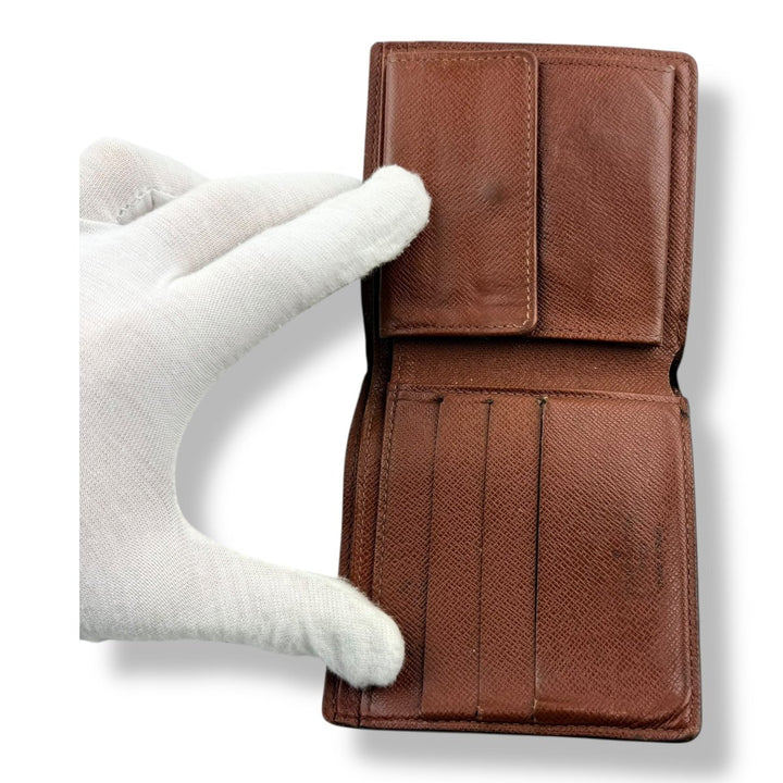 Louis Vuitton Vintage Bifold Brown Monogram Wallet - Lux Central