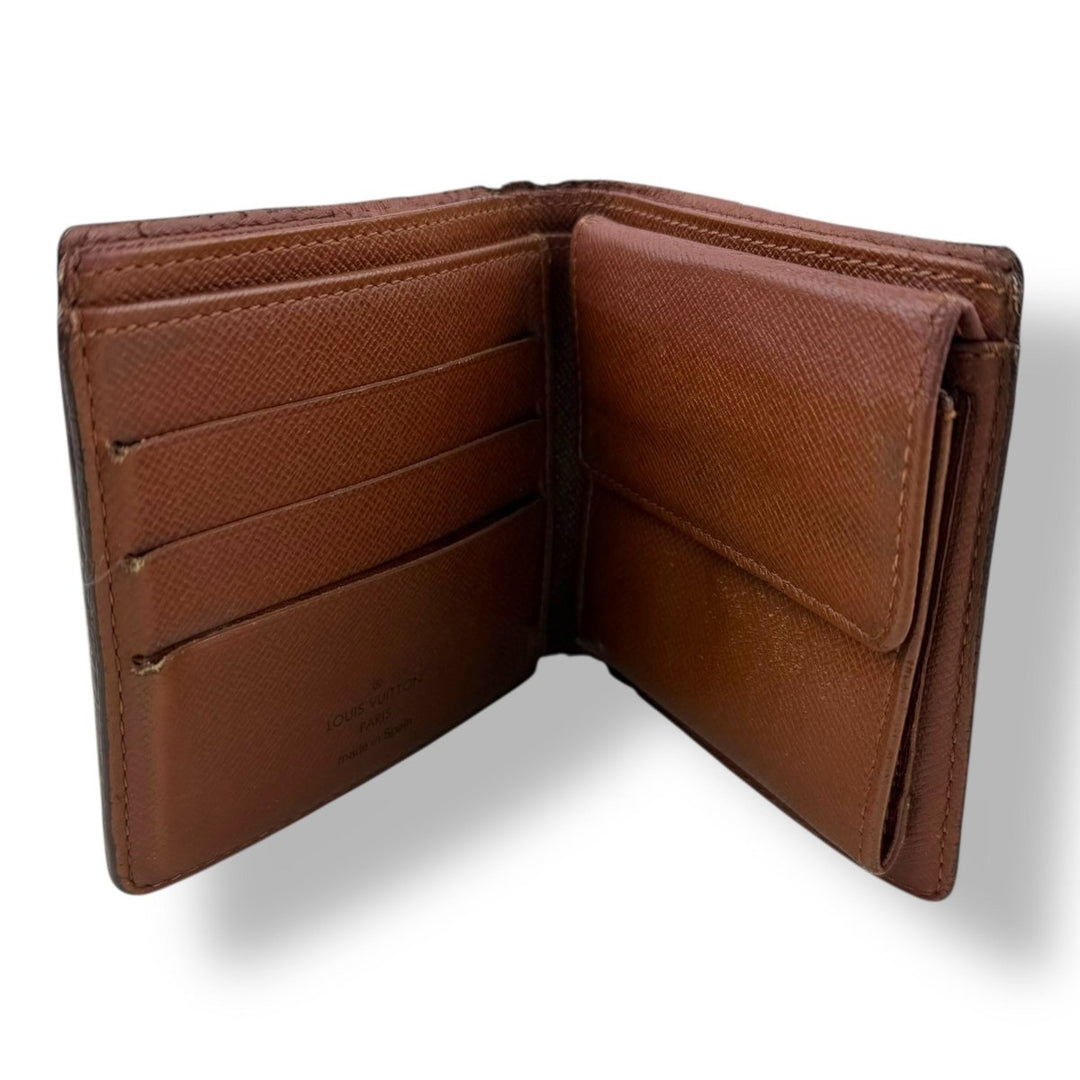 Louis Vuitton Vintage Bifold Brown Monogram Wallet - Lux Central