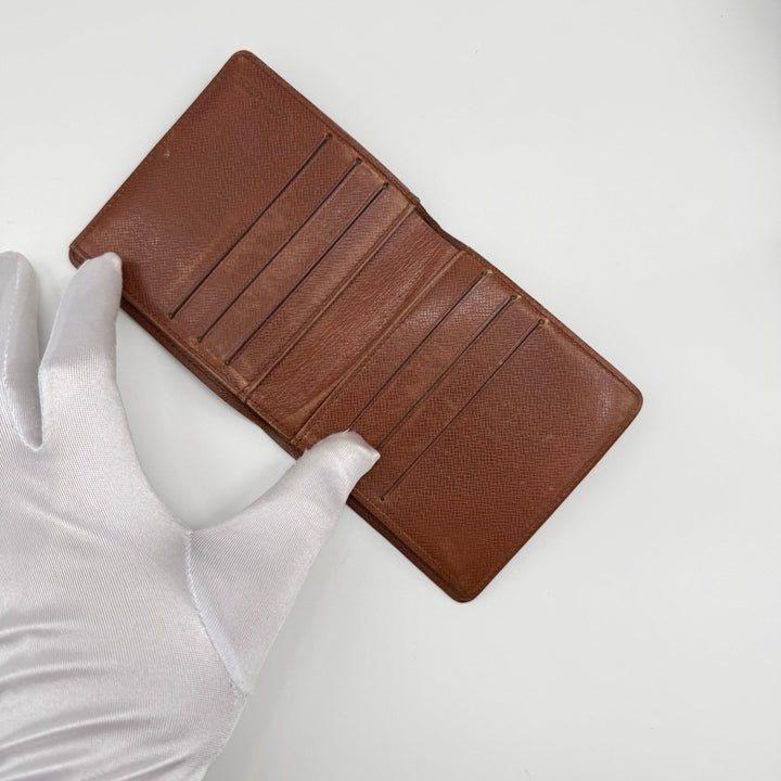 Louis Vuitton Vintage Bifold Brown Monogram Wallet - Lux Central