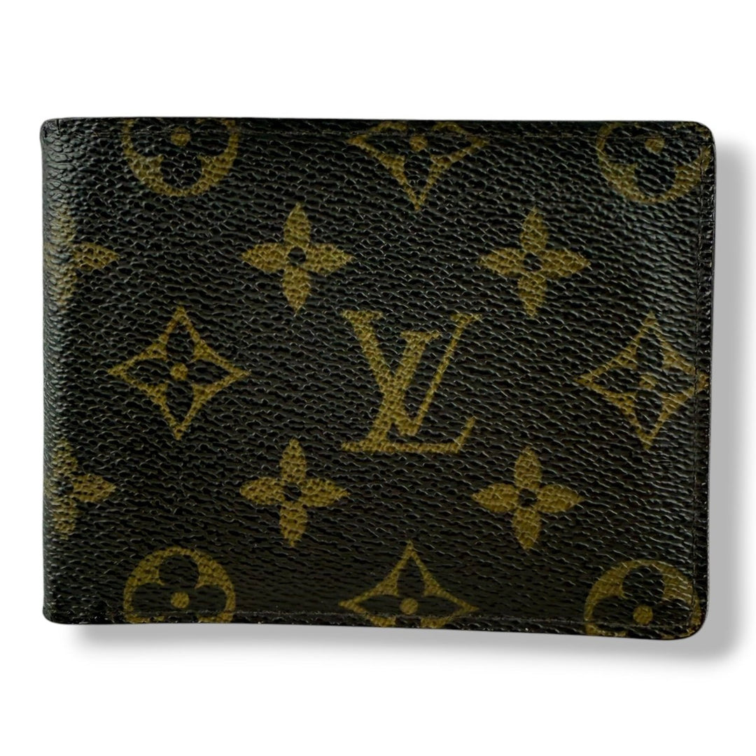 Louis Vuitton Vintage Bifold Brown Monogram Wallet - Lux Central