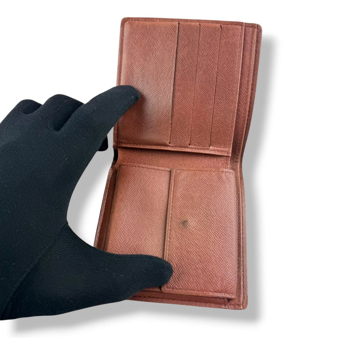 Louis Vuitton Vintage Bifold Brown Monogram Wallet - Lux Central