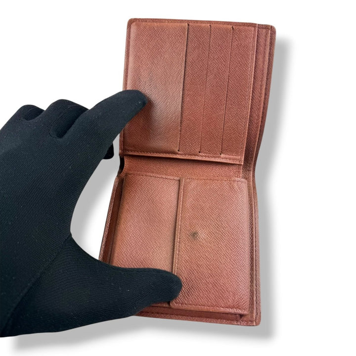 Louis Vuitton Vintage Bifold Brown Monogram Wallet - Lux Central