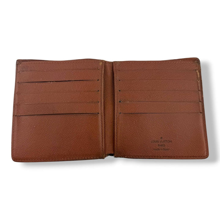 Louis Vuitton Vintage Bifold Brown Monogram Wallet 7761 - Lux Central