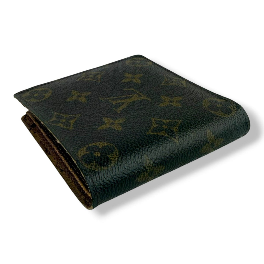 Louis Vuitton Vintage Bifold Brown Monogram Wallet 7762 - Lux Central