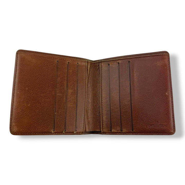 Louis Vuitton Vintage Bifold Brown Monogram Wallet 7763 - Lux Central