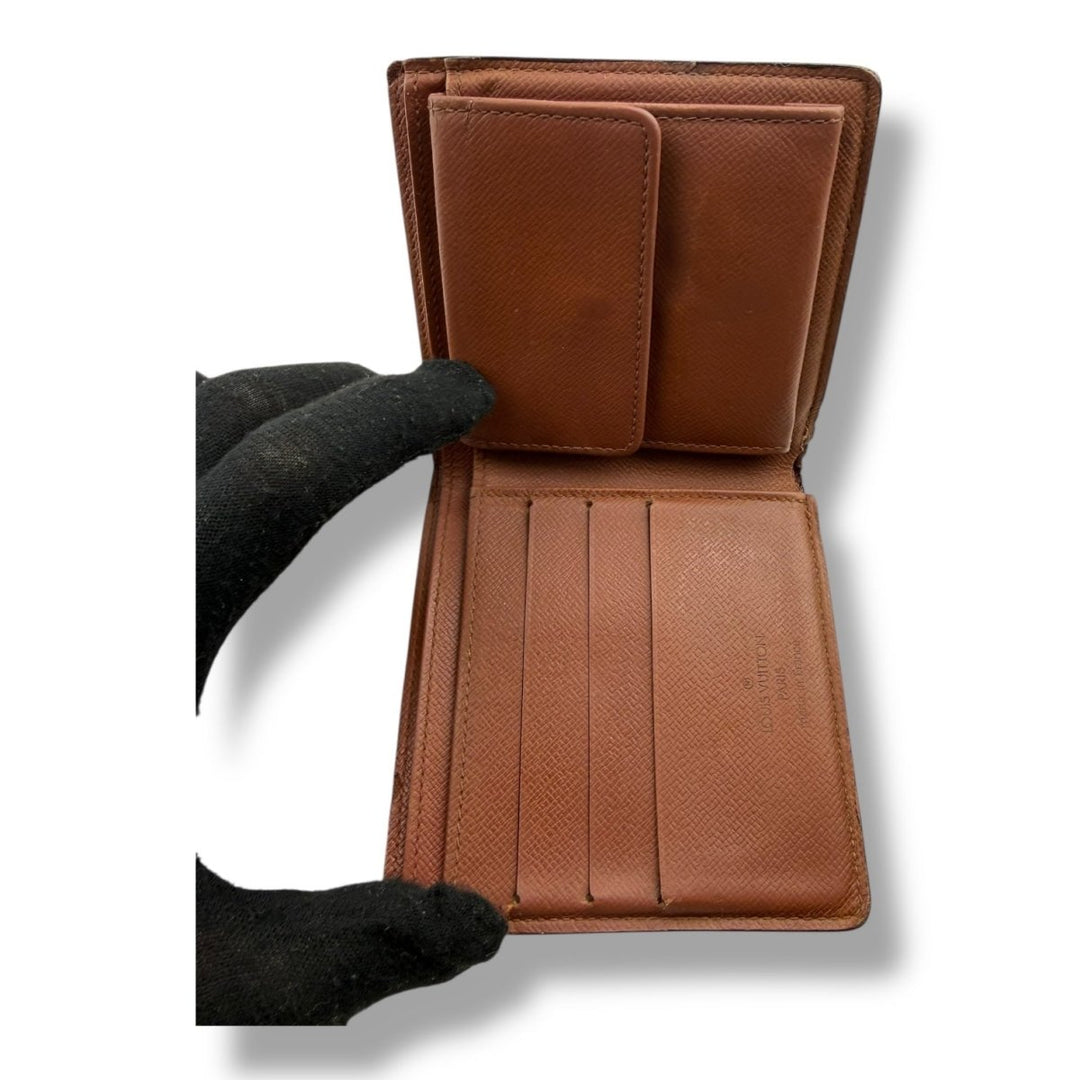 Louis Vuitton Vintage Bifold Brown Monogram Wallet - Lux Central