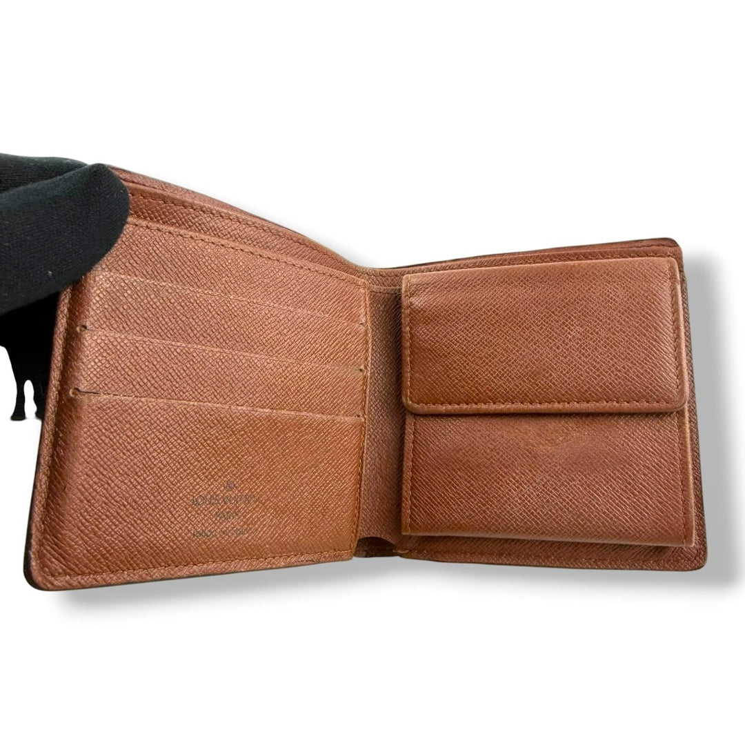 Louis Vuitton Vintage Bifold Brown Monogram Wallet - Lux Central