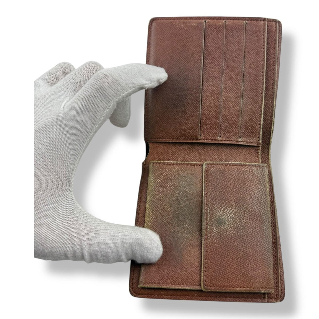 Louis Vuitton Vintage Bifold Brown Monogram Wallet - Lux Central