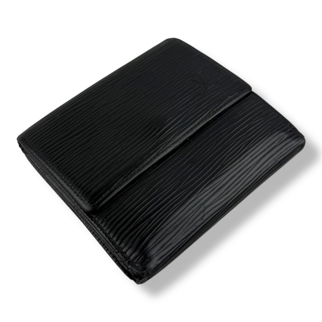 Louis Vuitton Vintage Black Epi Compact Bifold Wallet Purse - Lux Central