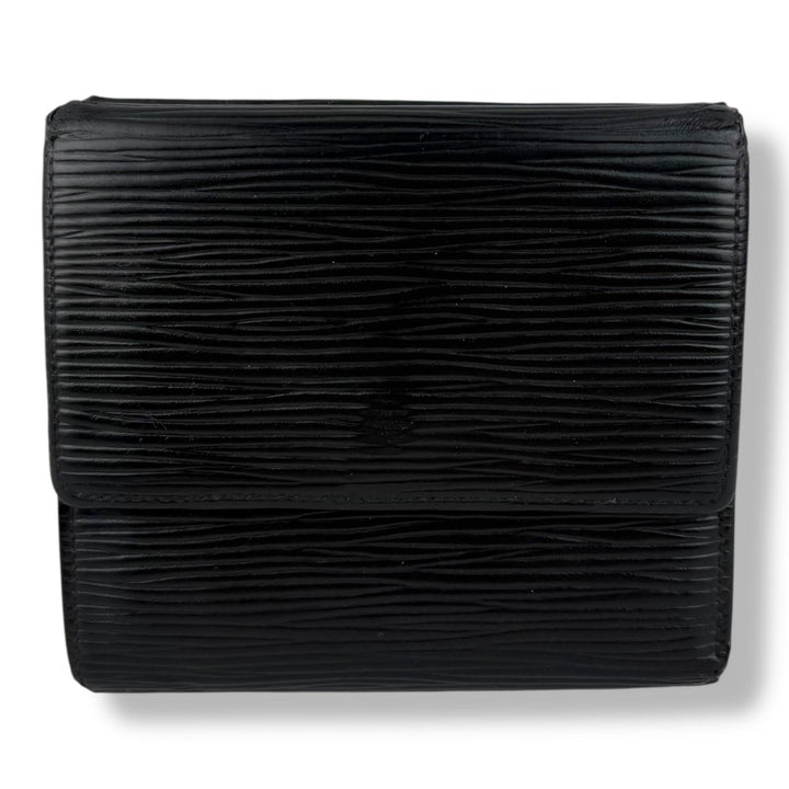 Louis Vuitton Vintage Black Epi Compact Bifold Wallet Purse - Lux Central