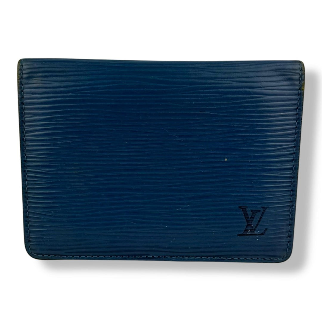 Louis Vuitton Vintage Blue Epi Leather Card Wallet - Lux Central