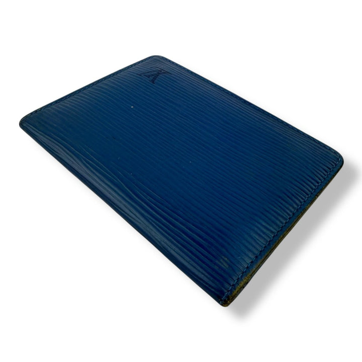 Louis Vuitton Vintage Blue Epi Leather Card Wallet - Lux Central