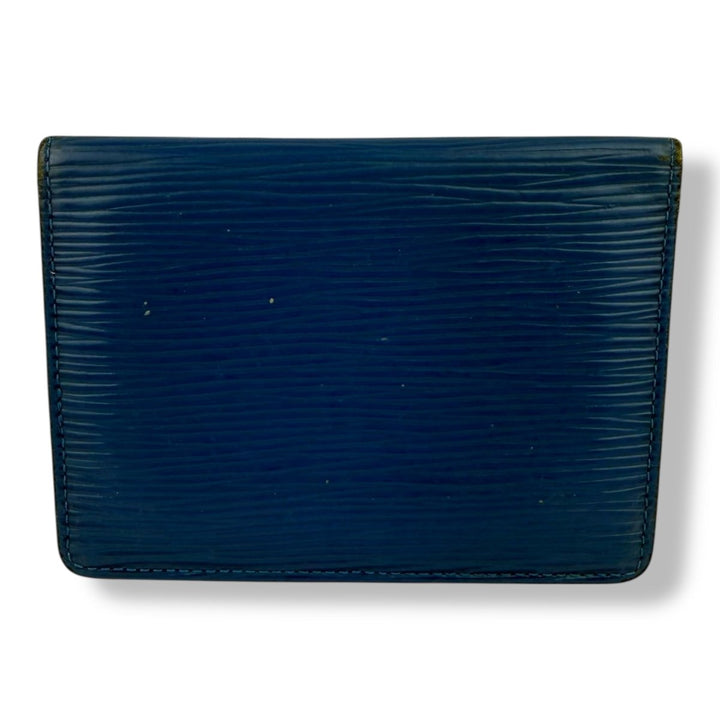 Louis Vuitton Vintage Blue Epi Leather Card Wallet - Lux Central