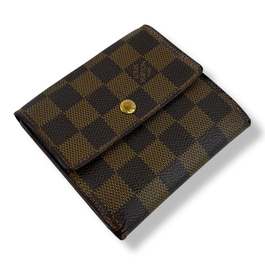 Louis Vuitton Vintage Brown Damier Compact Bifold Wallet Purse - Lux Central