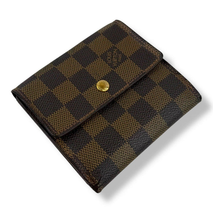 Louis Vuitton Vintage Brown Damier Compact Bifold Wallet Purse - Lux Central