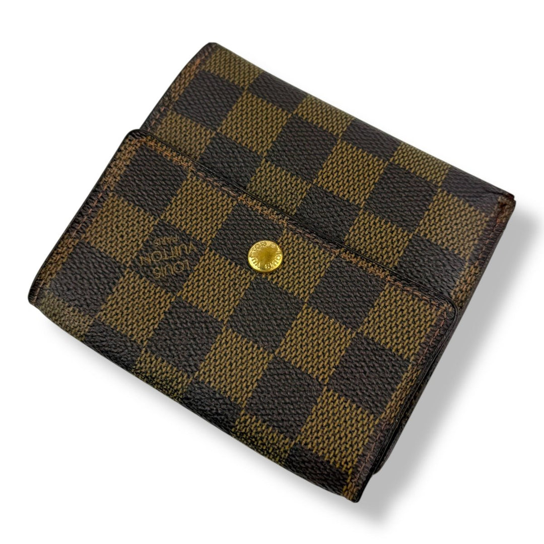 Louis Vuitton Vintage Brown Damier Compact Bifold Wallet Purse - Lux Central