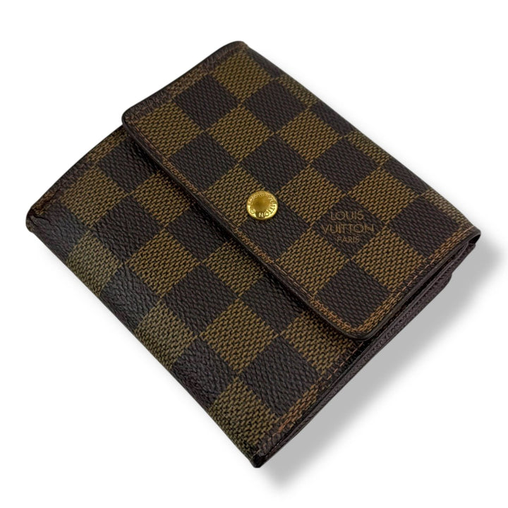 Louis Vuitton Vintage Brown Damier Compact Bifold Wallet Purse - Lux Central