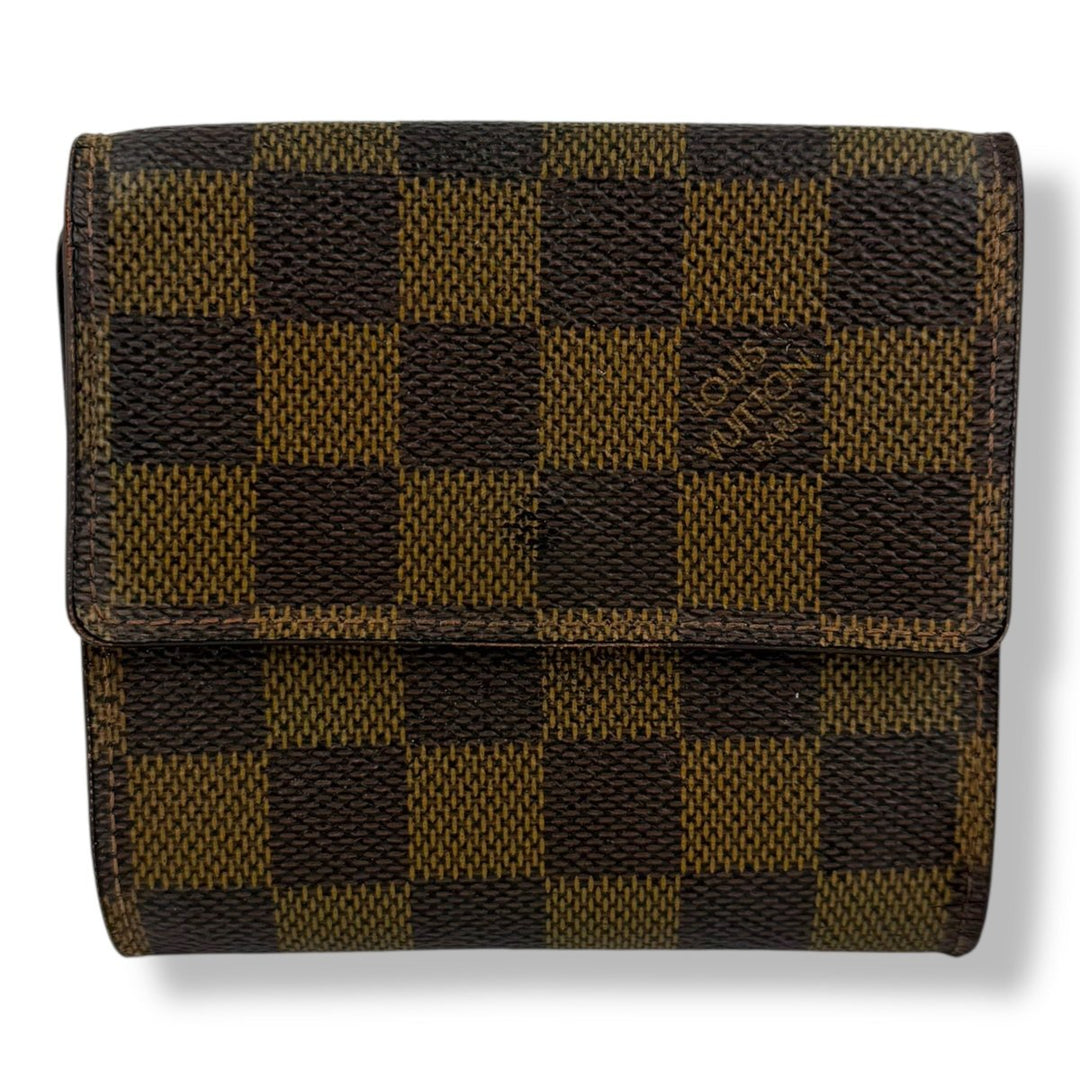 Louis Vuitton Vintage Brown Damier Compact Bifold Wallet Purse - Lux Central