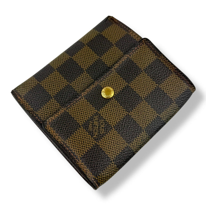 Louis Vuitton Vintage Brown Damier Compact Bifold Wallet Purse - Lux Central