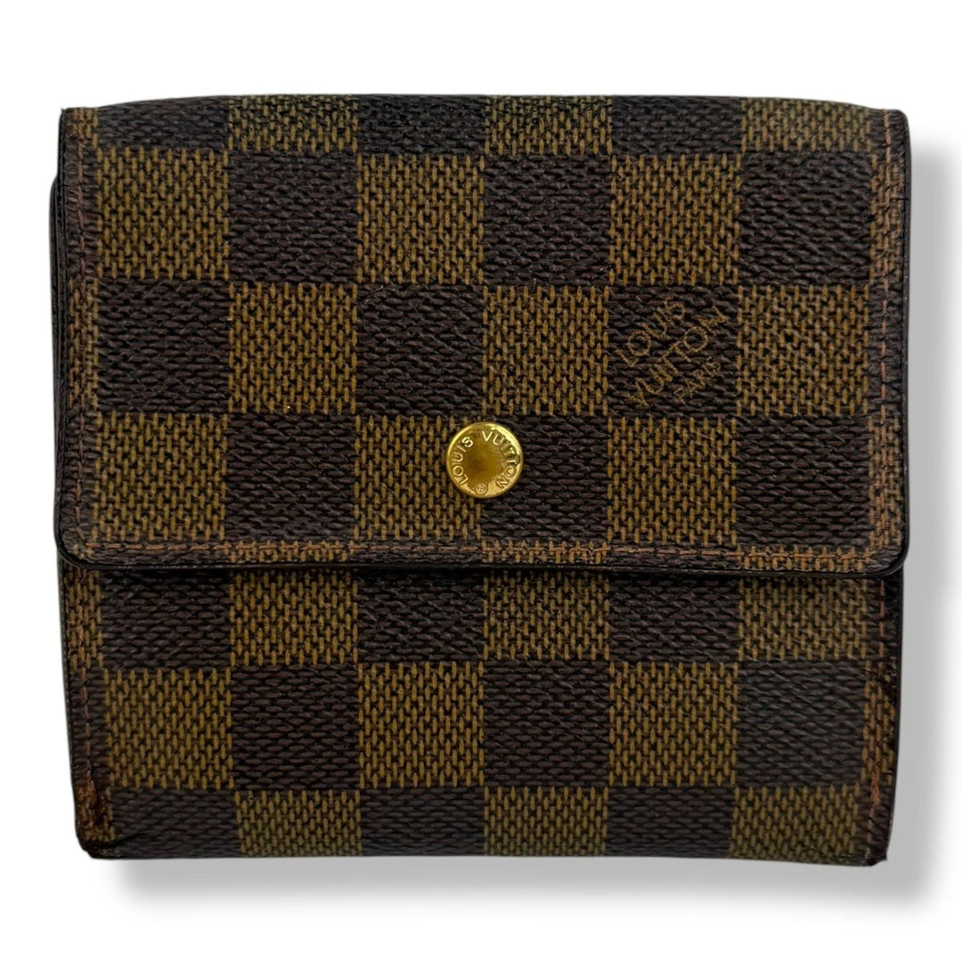 Louis Vuitton Vintage Brown Damier Compact Bifold Wallet Purse - Lux Central