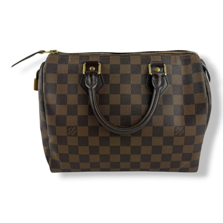 Louis Vuitton Vintage Brown Damier Speedy 25 Handbag - Lux Central