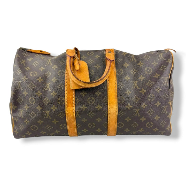 Louis Vuitton Vintage Brown Monogram 45 Keepall Duffle Bag - Lux Central