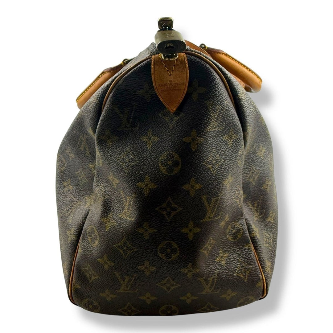 Louis Vuitton Vintage Brown Monogram 45 Keepall Duffle Bag - Lux Central