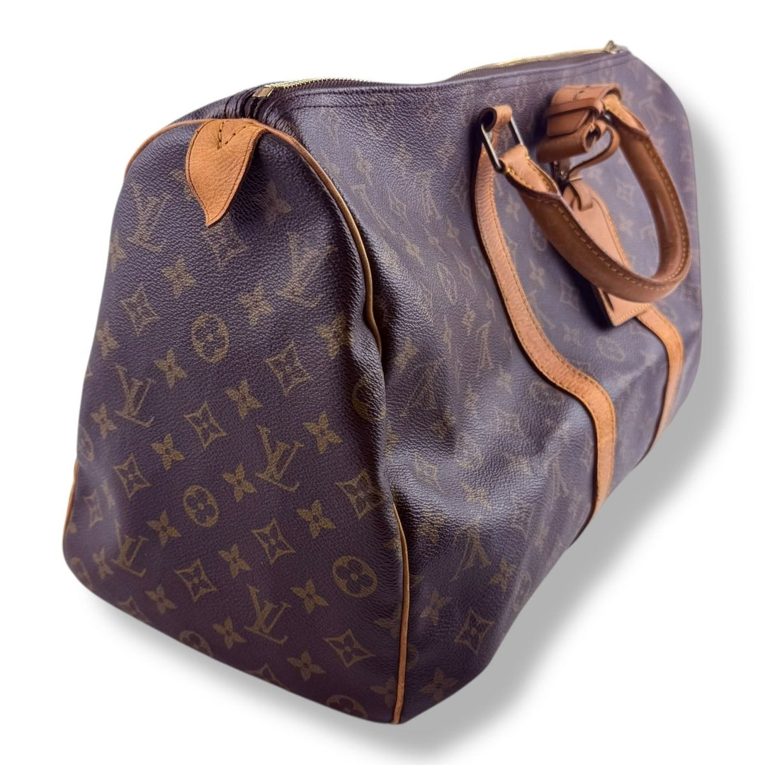 Louis Vuitton Vintage Brown Monogram 45 Keepall Duffle Bag - Lux Central
