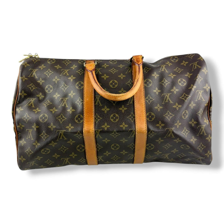 Louis Vuitton Vintage Brown Monogram 45 Keepall Duffle Bag - Lux Central